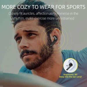 Awei T15P In-ear Bluetooth Handsfree Ακουστικά με Θήκη Φόρτισης Μαύρα