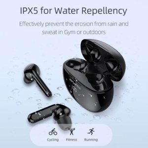 Awei T15P In-ear Bluetooth Handsfree Ακουστικά με Θήκη Φόρτισης Μαύρα