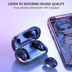 Awei T20 In-ear Bluetooth Handsfree Ακουστικά με Αντοχή στον Ιδρώτα και Θήκη Φόρτισης Μαύρα