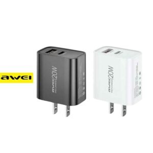 Awei PD60-EU 20W – Ταχυφορτιστής USB & Type-C με Ευρωπαϊκή Πρίζα