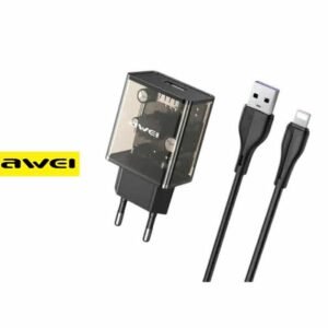 Awei C9L 12W – Φορτιστής με Καλώδιο Apple & Διαφανές Design