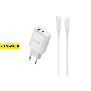 Awei PD81i – Φορτιστής Ταχείας Φόρτισης 22.5W με Καλώδιο Type-C σε Apple