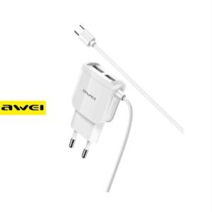 Awei C5 – Φορτιστής EU με Διπλή USB Θύρα & Καλώδιο Type-C