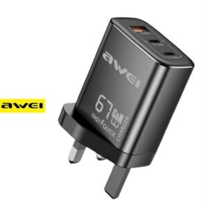 Awei PD80-UK GaN Φορτιστής 67W – Ισχύς, Απόδοση & Μικρό Μέγεθος