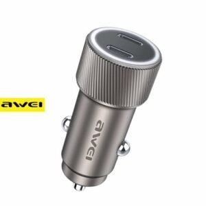 Awei C858 – Φορτιστής Αυτοκινήτου 33W Dual Type-C PD με LED και Προστασίες-Fast Car Charger