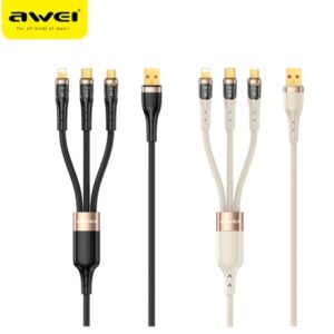 Awei CL-230 Καλώδιο Φόρτισης 3 σε 1 – 100W, 1.5m με E-Marker Chip