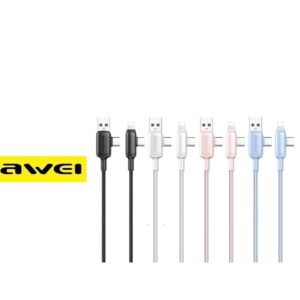 Awei CL184 Καλώδιο Multi 2m Type-C / Lightning Fast Charge & Data